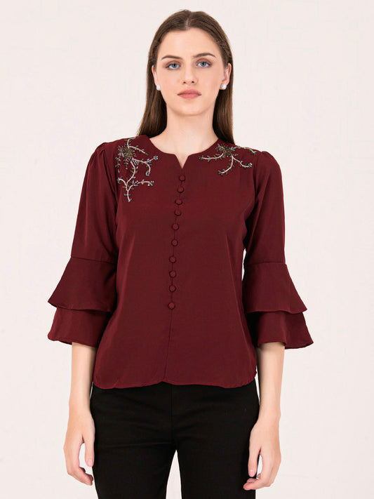 Albion Women Wine Smart Top