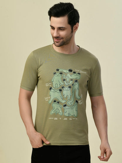 Albion Premium Pro-Zed Olive Men T-Shirt