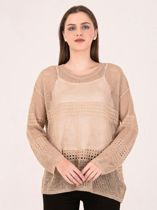 Albion Women Khaki Smart Top