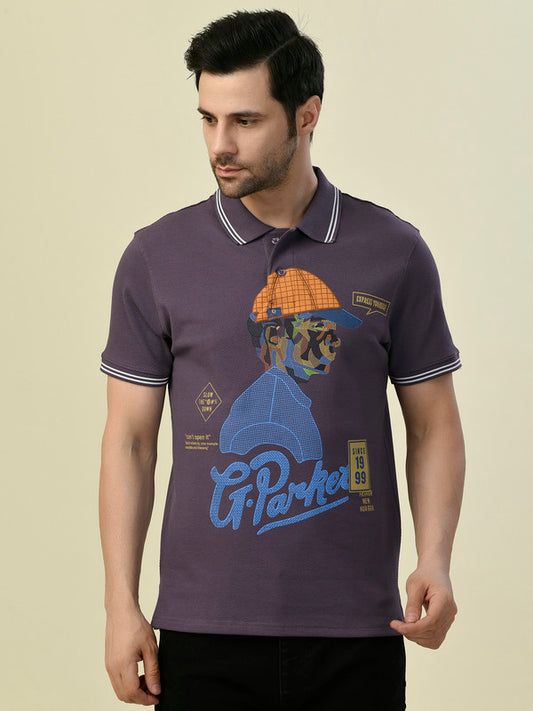 Albion Premium Cyan Purple Men T-Shirt