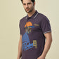 Albion Premium Cyan Purple Men T-Shirt