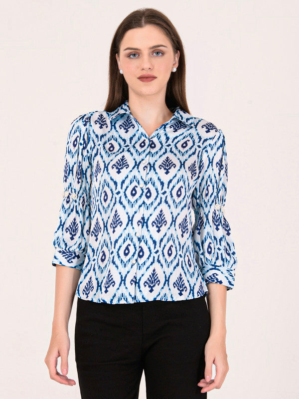 Albion Women Blue Smart Top