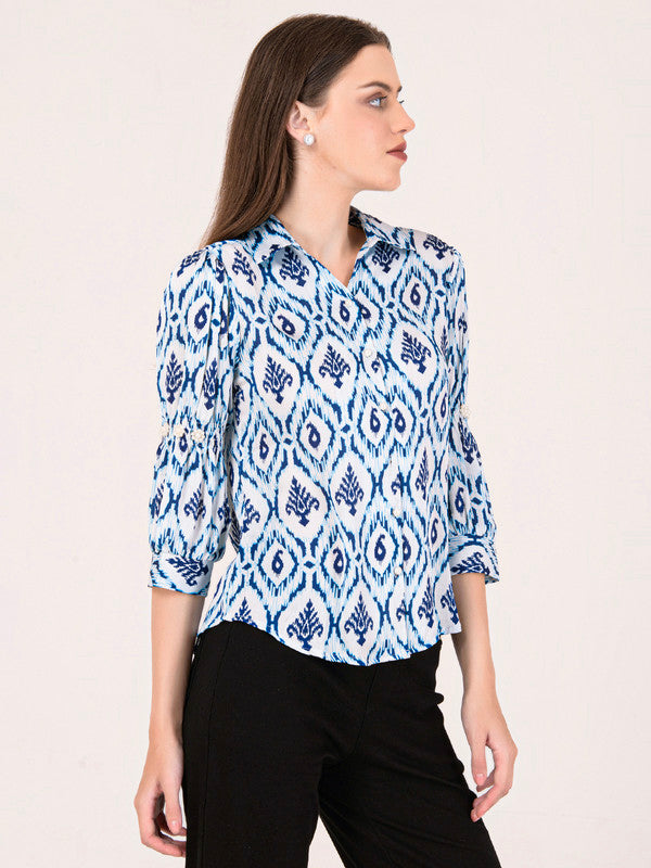 Albion Women Blue Smart Top