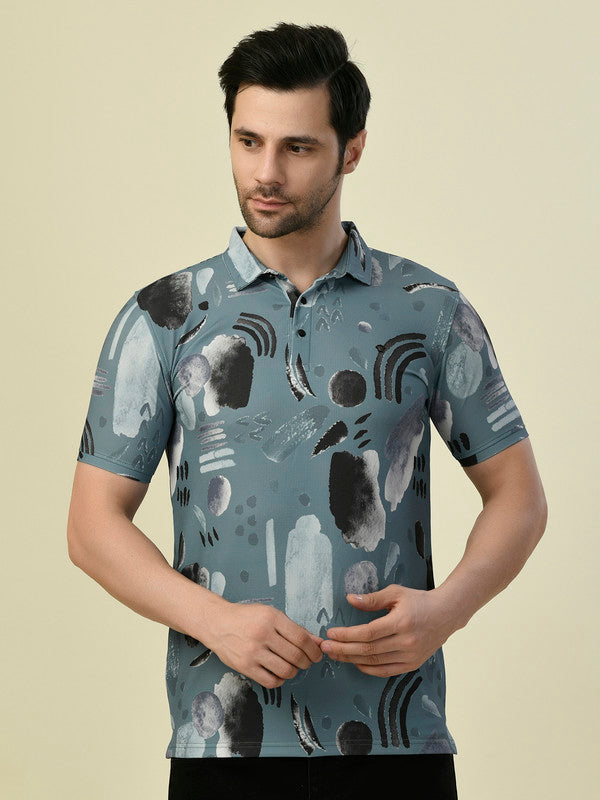 Albion Premium Jaini Blue Men T-Shirt