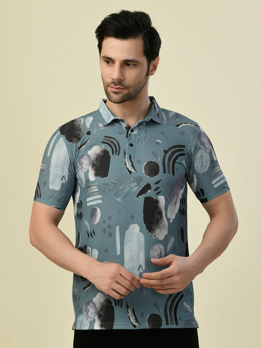 Albion Premium Jaini Blue Men T-Shirt
