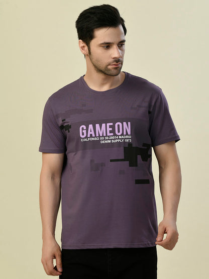 Albion Premium Cyan Mouse (Purple) Men T-Shirt