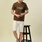 Albion Premium Cyan D.Brown Men T-Shirt