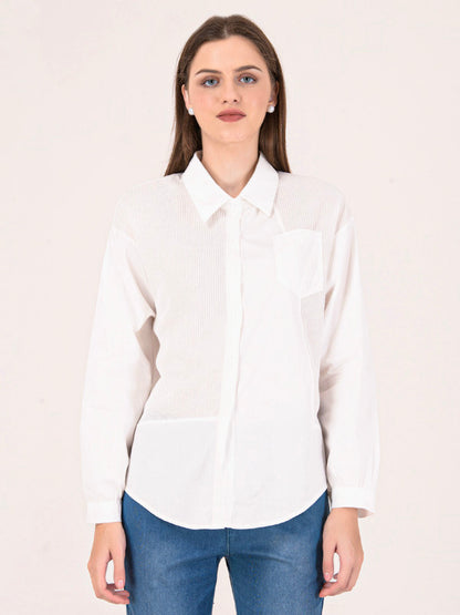 Albion White Smart Top for Women – Stylish & Comfortable