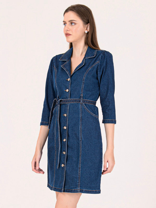 Albion Women Dark Blue Smart Dress