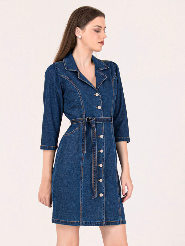 Albion Women Dark Blue Smart Dress
