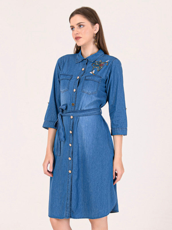Albion Women Blue Smart Dress
