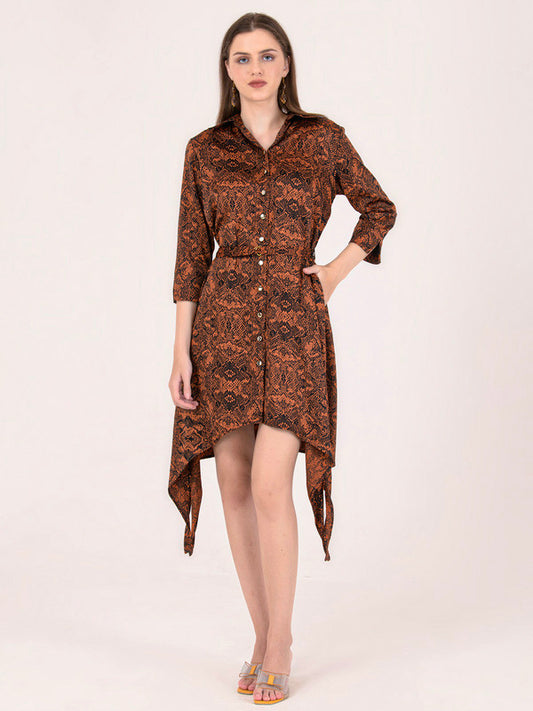 Albion Women Rust Smart Dress