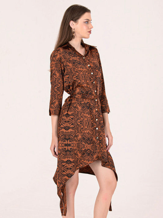 Albion Women Rust Smart Dress