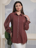 Albion Smart Ladies Brown Top