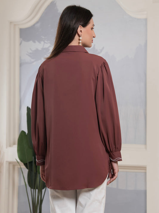 Albion Smart Ladies Brown Top