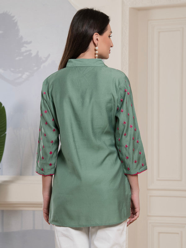Albion Smart Ladies Green Top