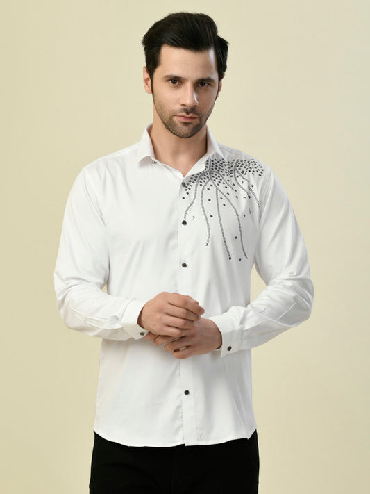 Albion Premium Manzon White Men Shirt