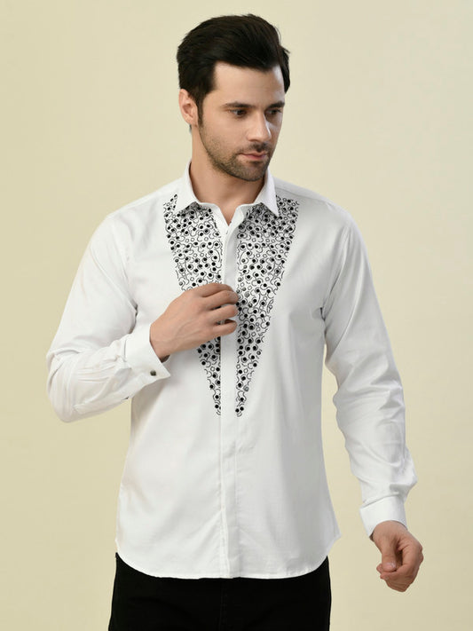 Albion Premium Manzon White Men Shirt