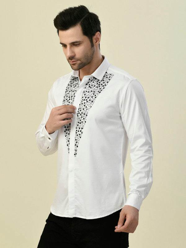 Albion Premium Manzon White Men Shirt