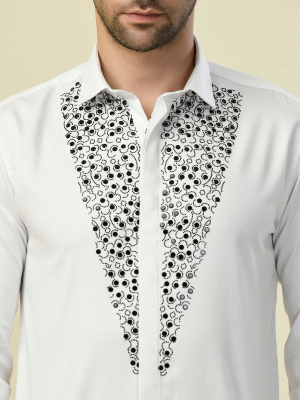Albion Premium Manzon White Men Shirt