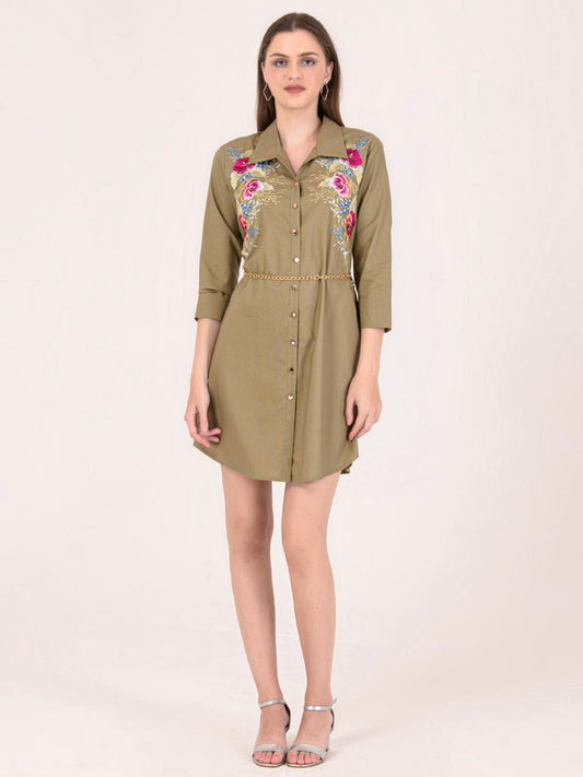 Albion Women Beige Smart Dress