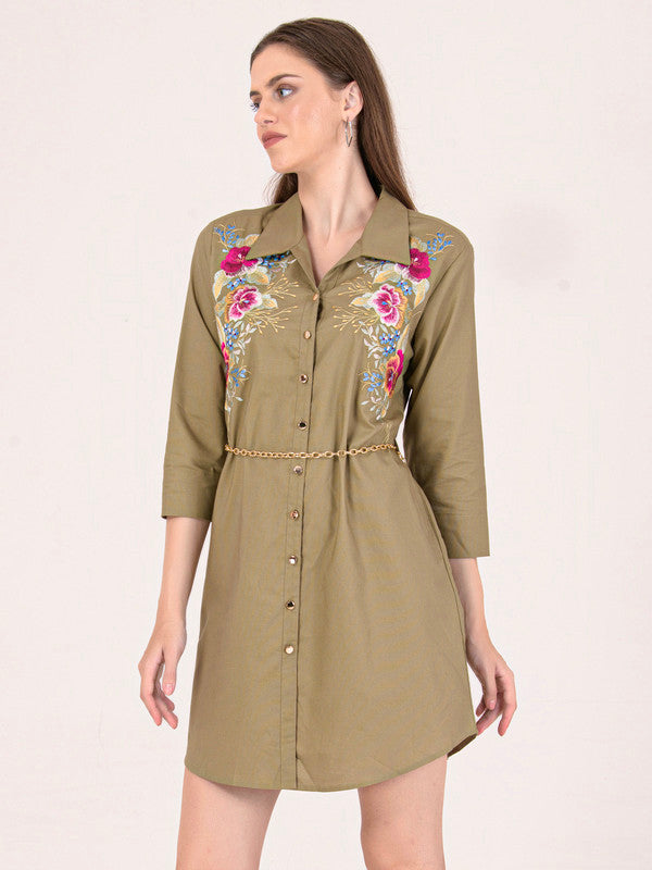 Albion Women Beige Smart Dress