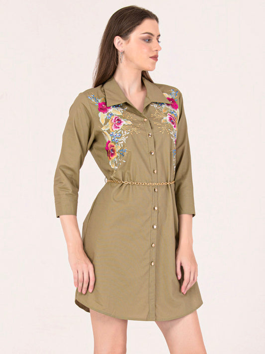 Albion Women Beige Smart Dress