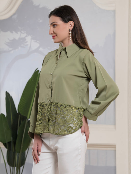 Albion Smart Ladies Green Top