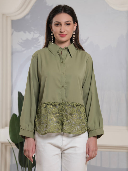 Albion Smart Ladies Green Top
