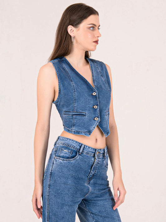 Albion Women Light Blue Smart Top