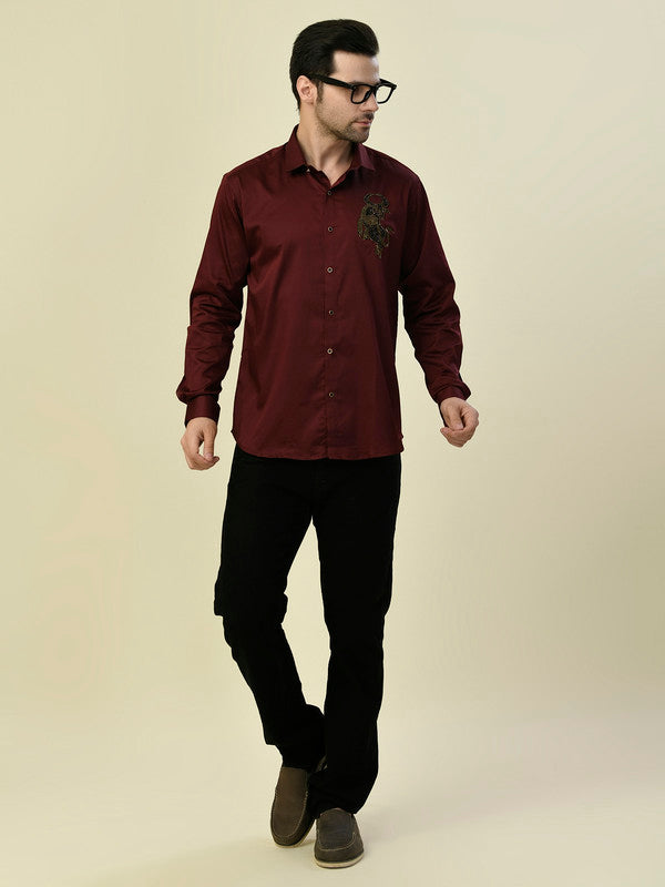 Albion Premium Manzon Wine Men Shirt