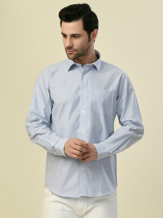 Albion Premium Cafe Blue Men Shirt