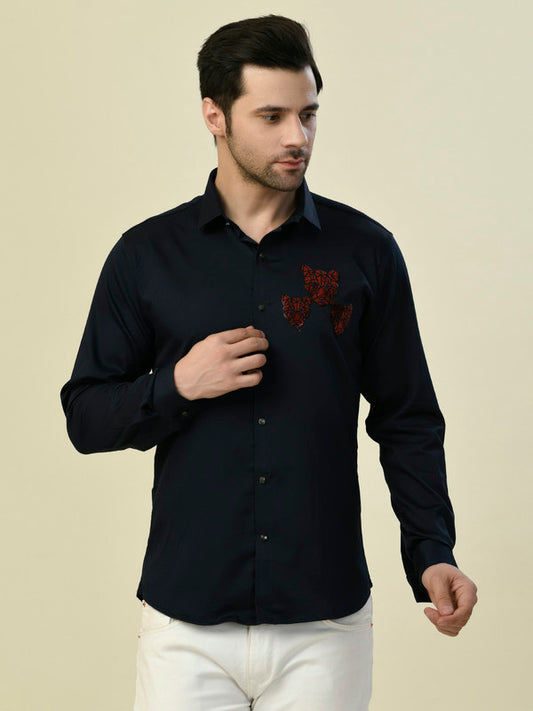 Albion Premium Manzon Blue Men Shirt