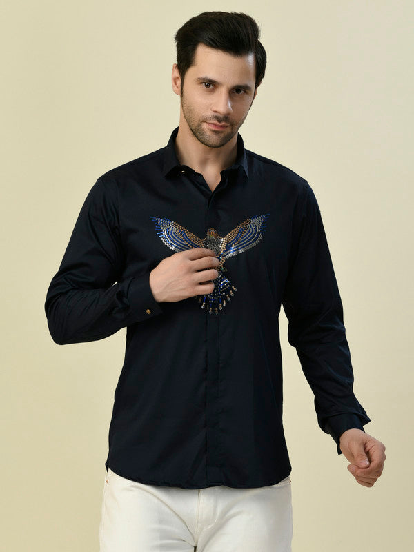 Albion Premium Manzon N Blue Men Shirt