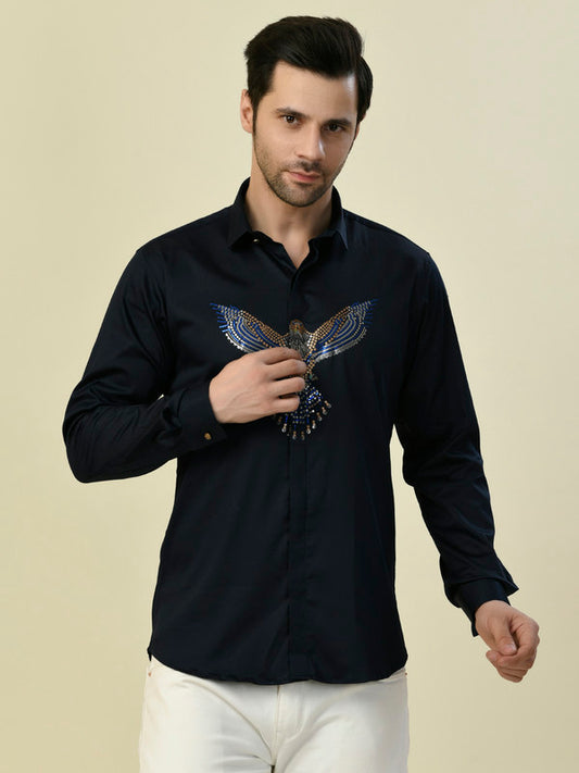Albion Premium Manzon N Blue Men Shirt