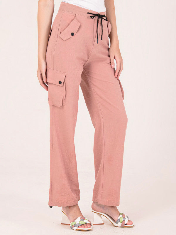 Albion Women Beige Smart Trousers