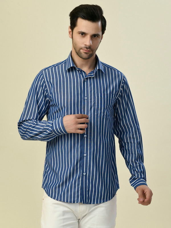 Albion Premium Cafe Blue Men Shirt