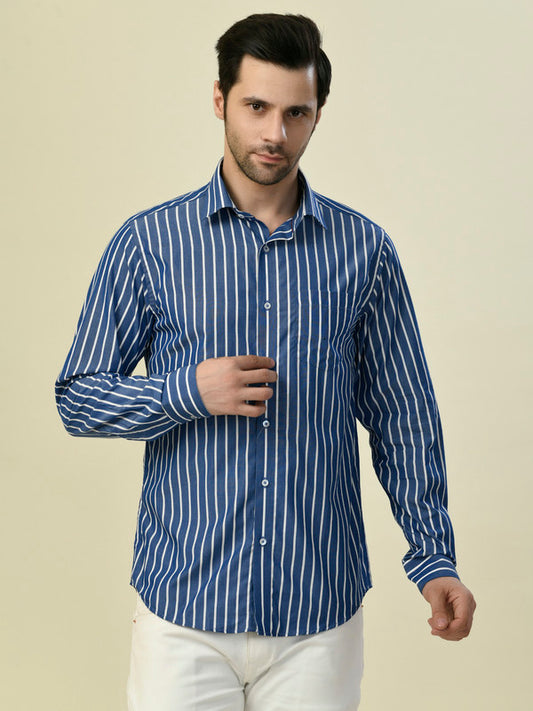 Albion Premium Cafe Blue Men Shirt