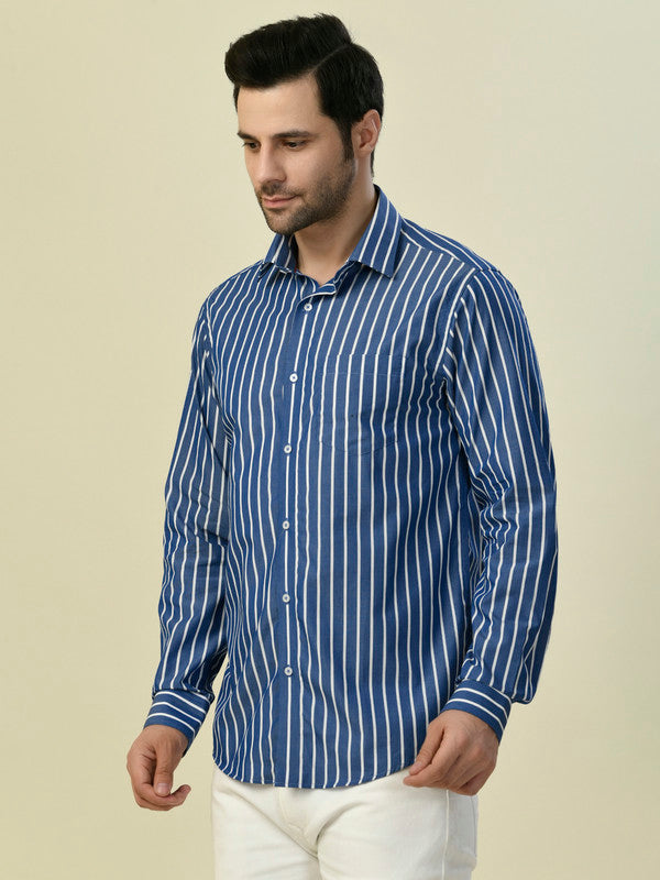 Albion Premium Cafe Blue Men Shirt