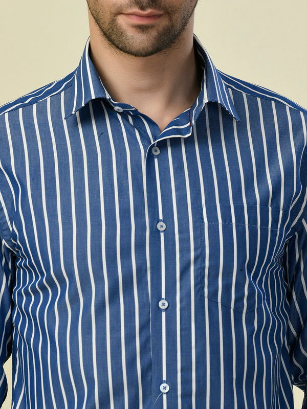 Albion Premium Cafe Blue Men Shirt