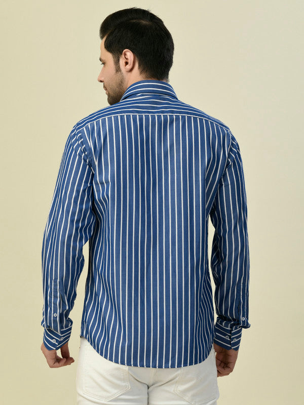 Albion Premium Cafe Blue Men Shirt