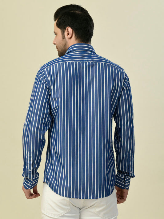 Albion Premium Cafe Blue Men Shirt