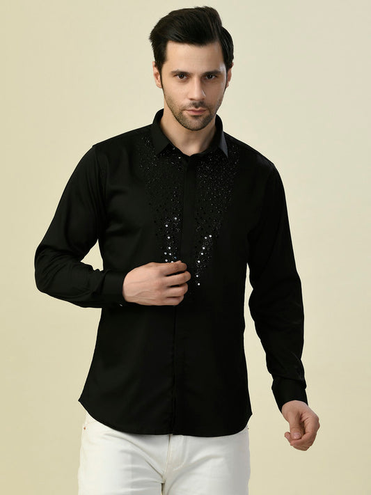 Albion Premium Manzon Black Men Shirt