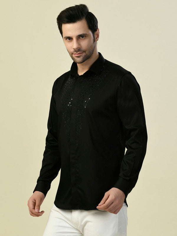 Albion Premium Manzon Black Men Shirt