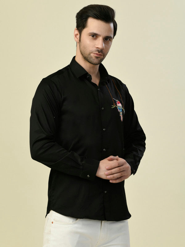 Albion Premium Manzon Black Men Shirt
