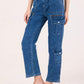 Albion Women Mid Blue Smart Straight Jeans