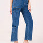 Albion Women Mid Blue Smart Straight Jeans