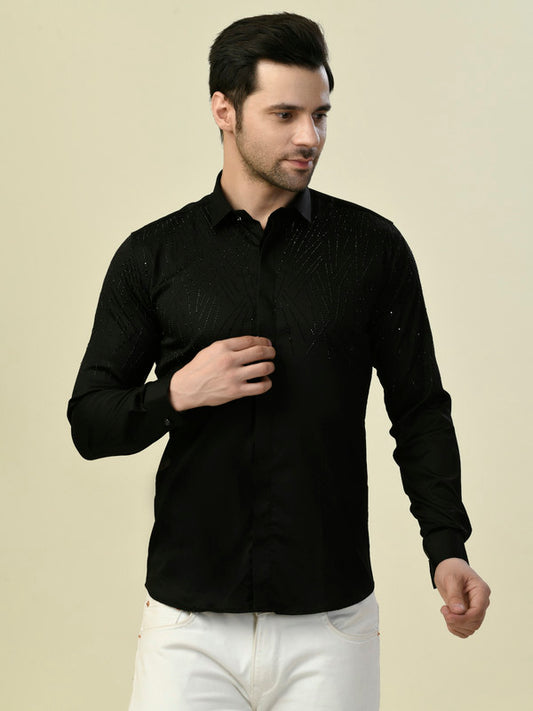 Albion Premium Manzon Black Men Shirt