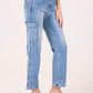 Albion Women Light Blue Smart Straight Jeans