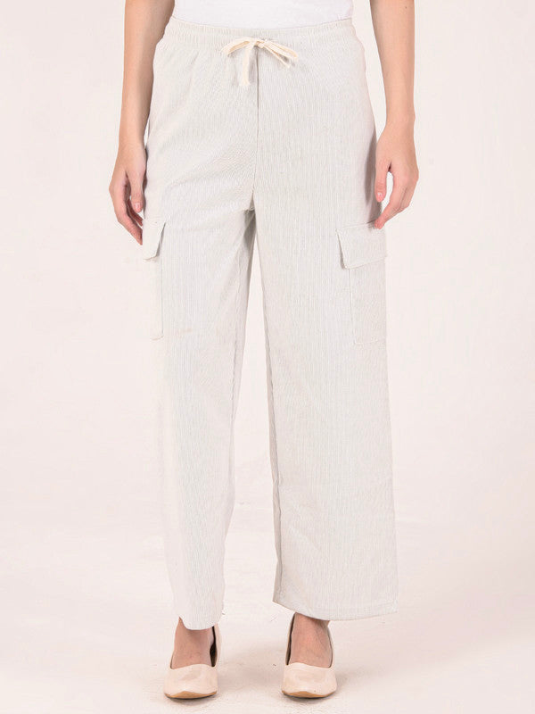 Albion Women Off White Smart Track Pant